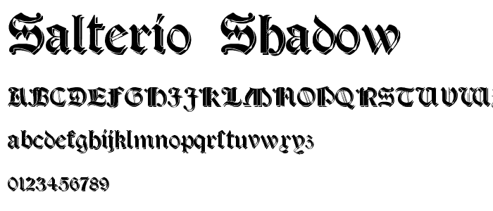 Salterio Shadow font